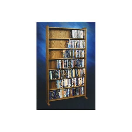 Highboy Solid Oak 7 Shelf Cabinet for DVDs, VHS Tapes, books and more HI142436